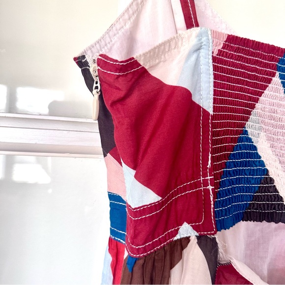 Banana Republic Colorful Geometric Maxi Dress Size 2 - Picture 6 of 16